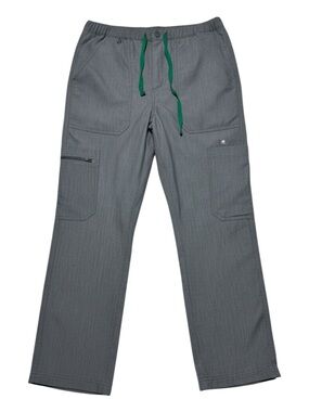 FIGS Cairo Cargo Straight-Leg Scrub Pants Gray Graphite Men's Small Short S/S